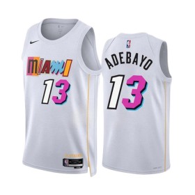 Dres Miami Heat Bam Adebayo 13 Nike 2022-23 City Edition Bijela Swingman